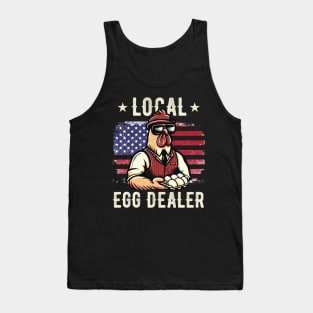 Local Egg Dealer 4th Of July Chicken American Flag Tank Top